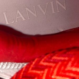 Lanvin Red and Silver Sneaker
